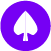 Spade in a purple circle
